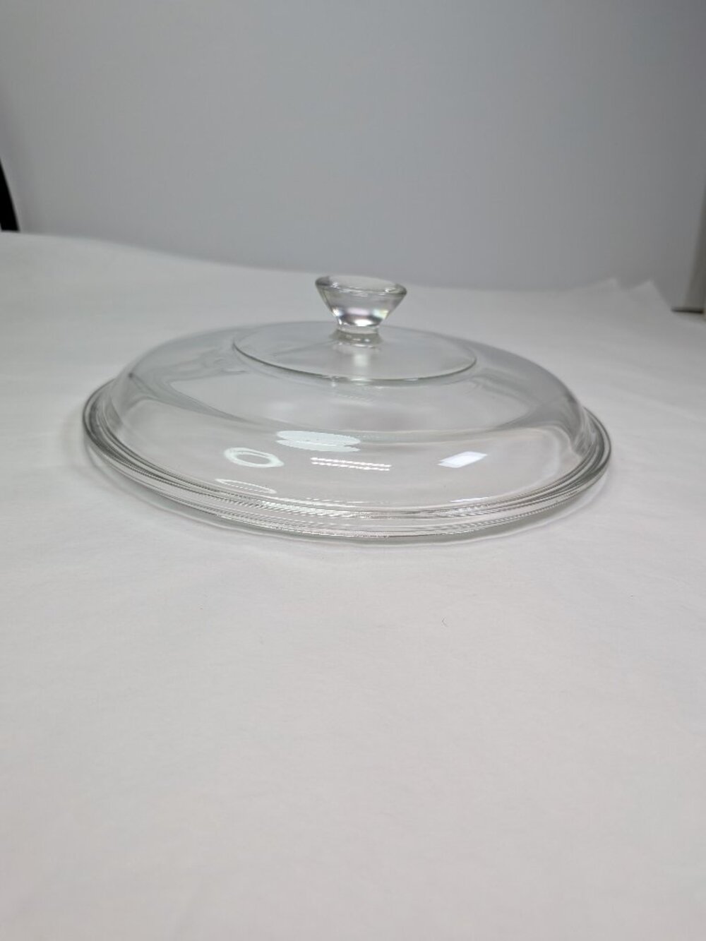 Vintage Clear Glass Round Replacement Casserole Dish Lid 7 3/4" PYREX A-7-C